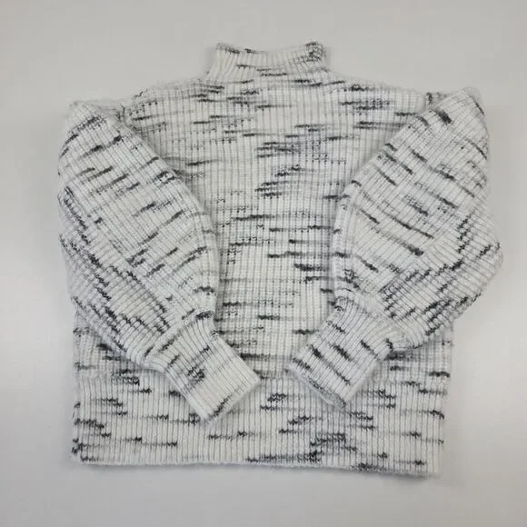Varley $158 Black/White Belgrave‎ Knit Sweater Funnel Neck Dramatic Sleeve Small - Picture 13 of 14